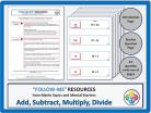 Add, Subtract, Multiply, Divide:  Follow Me PDF