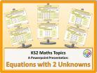 Equations with Two Unknowns for KS2