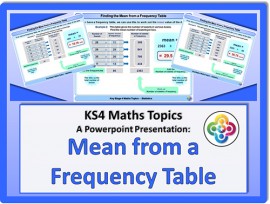 Averages: Mean from a Frequency Table for KS4