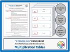 Multiplication Tables:  Follow Me PDF