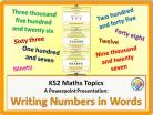Writing Numbers in Words for KS2