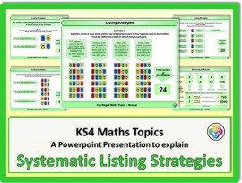 Systematic Listing Strategies for KS4